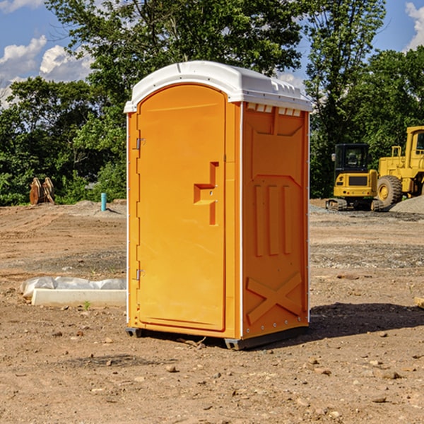 what is the cost difference between standard and deluxe portable restroom rentals in Page County